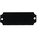 Black Brass Steel Plate w/Notched Corners & 2 Holes (2 1/2"x7/8")